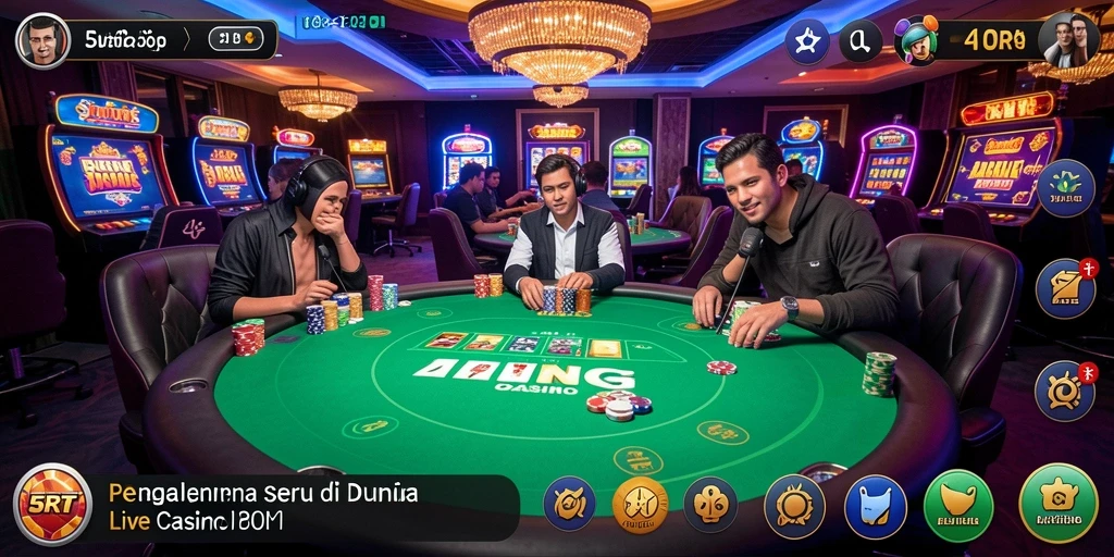 Tampilan gameplay menegangkan di Live Casino 5RT.