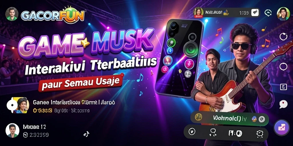 Tampilan gameplay GACORFUN dengan irama musik yang seru.