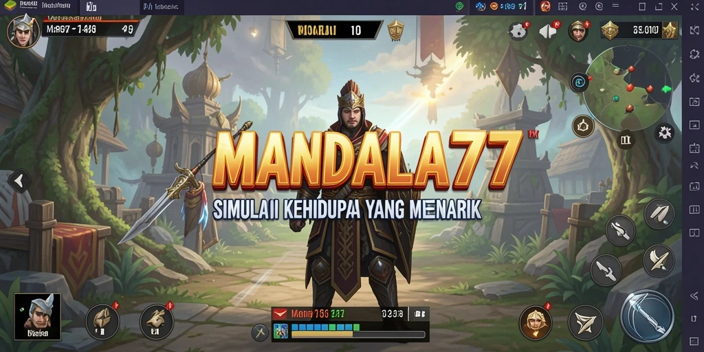 Tampilan gameplay dari MANDALA77 yang menawan dan interaktif.