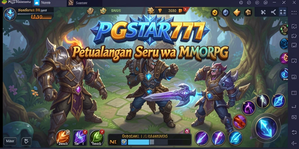 Tampilan gameplay seru PGSTAR777 dalam dunia MMORPG yang luas.