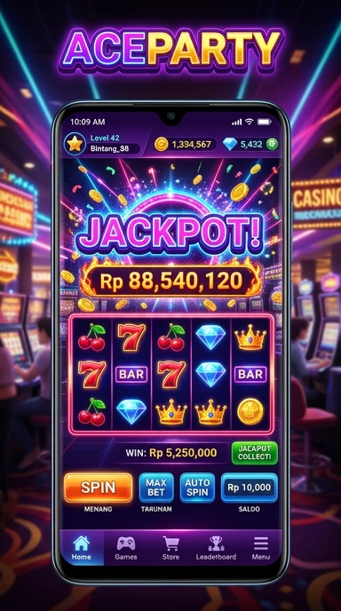Proses unduh aplikasi di aceparty yang cepat dan mudah.